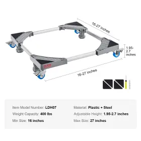 705353825866 BRANDED01 Mini Fridge Stand Mover Base Locking 705353825866 BRANDED01 Mini Fridge Stand Mover Base Locking